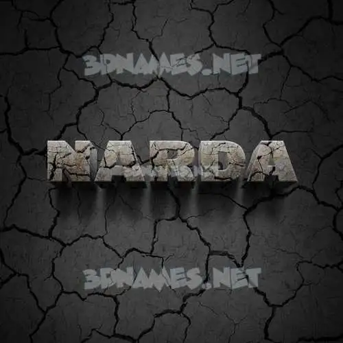narda in Cracked Stone style - 3D name wallpaper narda in Cracked Stone style - 3D name wallpaper