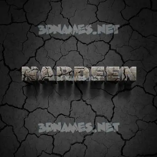 nardeen in Cracked Stone style - 3D name wallpaper