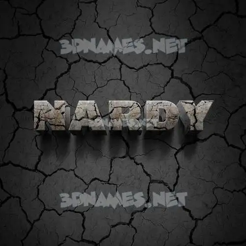 nardy in Cracked Stone style - 3D name wallpaper