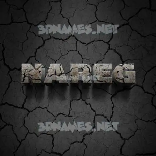 nareg in Cracked Stone style - 3D name wallpaper nareg in Cracked Stone style - 3D name wallpaper