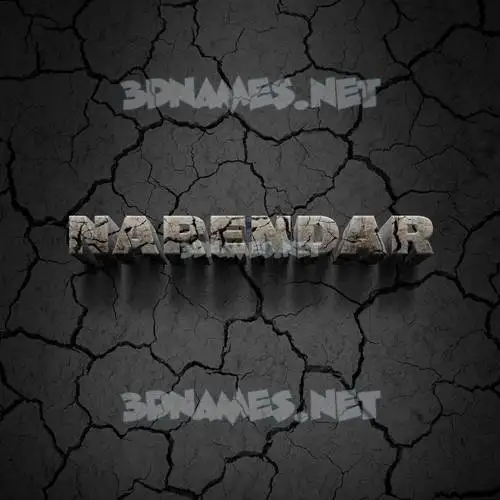 narendar in Cracked Stone style - 3D name wallpaper
