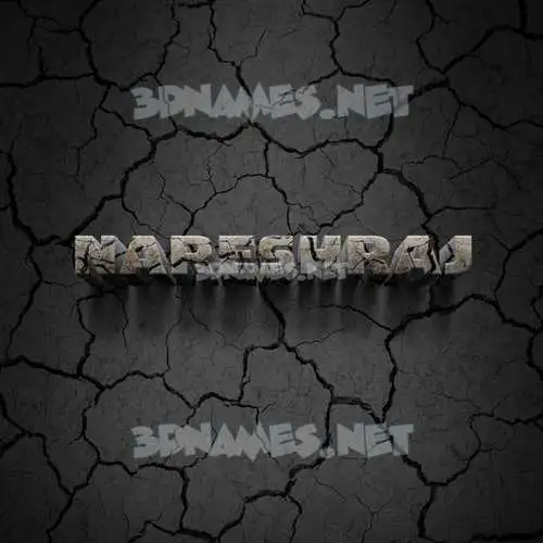 nareshraj in Cracked Stone style - 3D name wallpaper