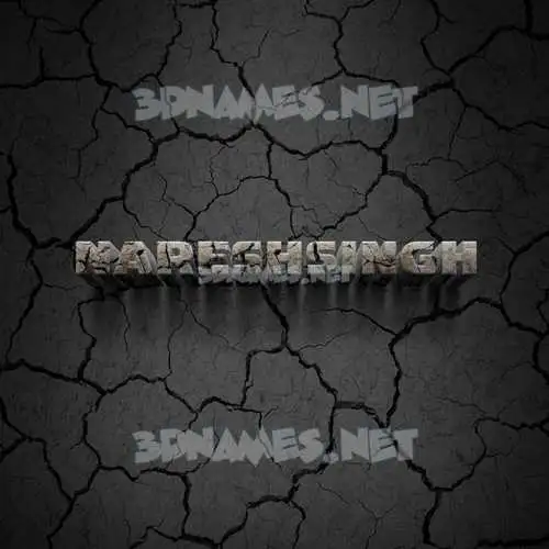 nareshsingh in Cracked Stone style - 3D name wallpaper