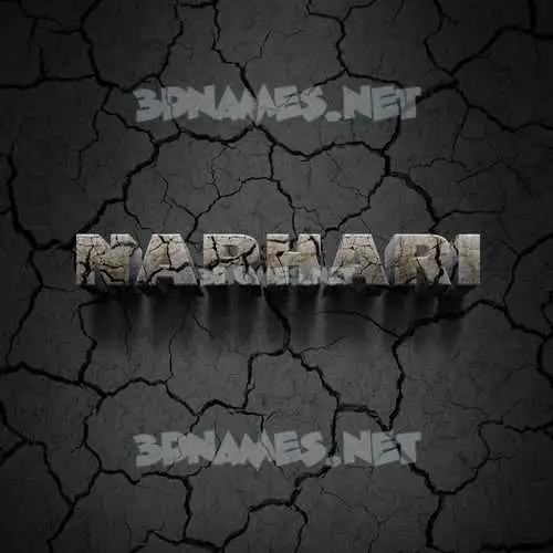 narhari in Cracked Stone style - 3D name wallpaper