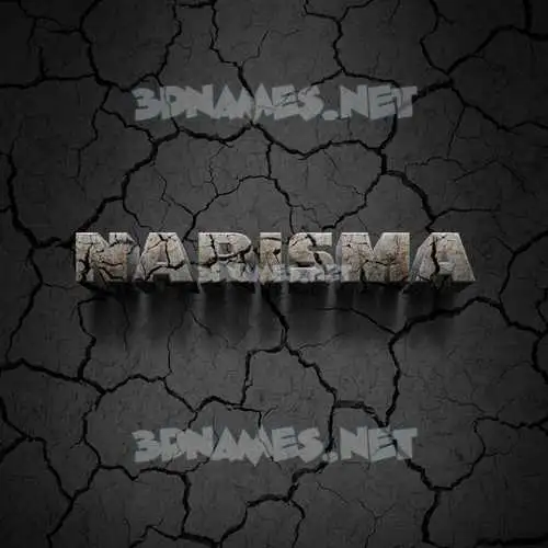 narisma in Cracked Stone style - 3D name wallpaper
