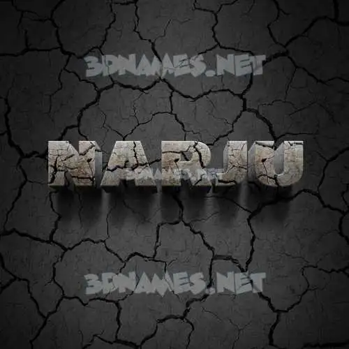 narju in Cracked Stone style - 3D name wallpaper narju in Cracked Stone style - 3D name wallpaper