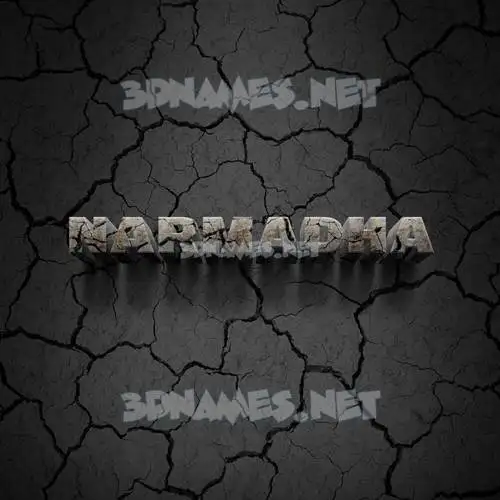 narmadha in Cracked Stone style - 3D name wallpaper