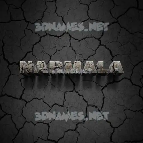 narmala in Cracked Stone style - 3D name wallpaper