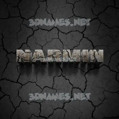 narmin in Cracked Stone style - 3D name wallpaper