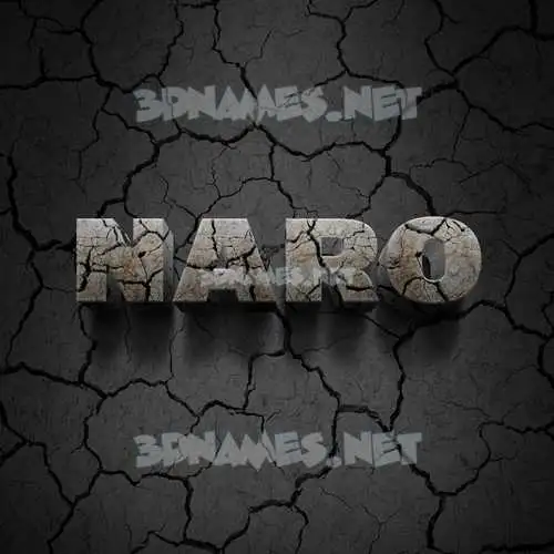 naro in Cracked Stone style - 3D name wallpaper naro in Cracked Stone style - 3D name wallpaper