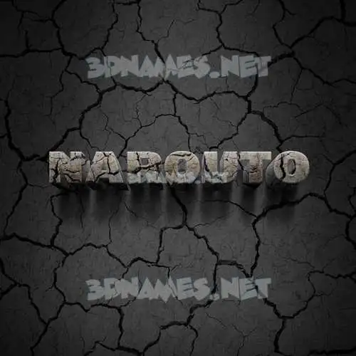 narouto in Cracked Stone style - 3D name wallpaper