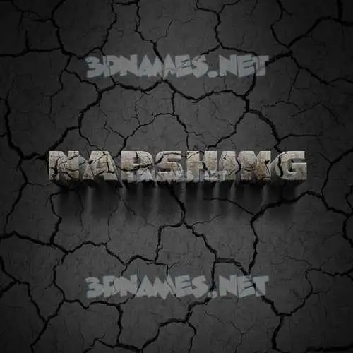narshing in Cracked Stone style - 3D name wallpaper narshing in Cracked Stone style - 3D name wallpaper