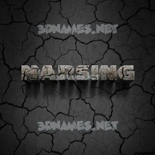 narsing in Cracked Stone style - 3D name wallpaper