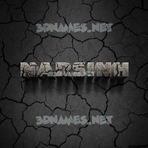 narsinh in Cracked Stone style - 3D name wallpaper