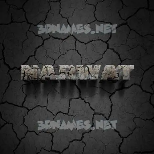 narwat in Cracked Stone style - 3D name wallpaper narwat in Cracked Stone style - 3D name wallpaper