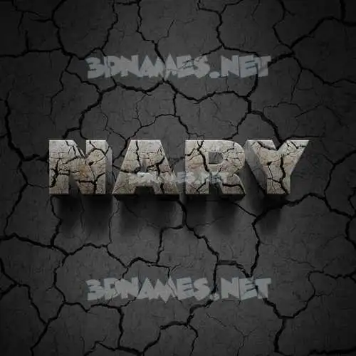nary in Cracked Stone style - 3D name wallpaper nary in Cracked Stone style - 3D name wallpaper