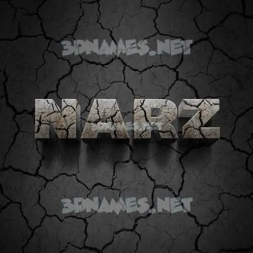 narz in Cracked Stone style - 3D name wallpaper narz in Cracked Stone style - 3D name wallpaper