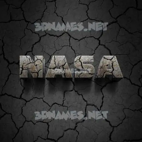 nasa in Cracked Stone style - 3D name wallpaper