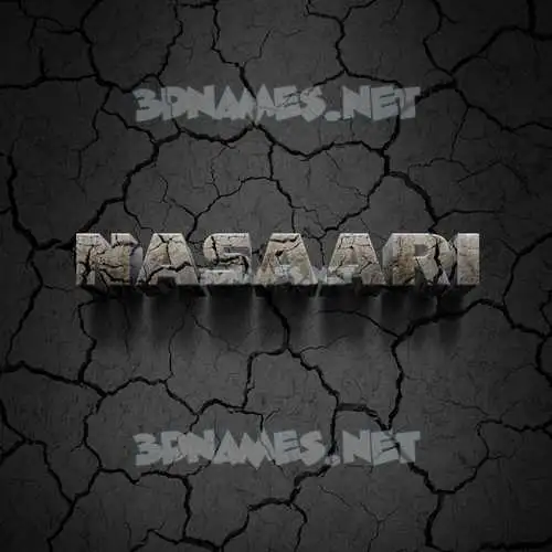nasaari in Cracked Stone style - 3D name wallpaper