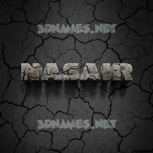nasair in Cracked Stone style - 3D name wallpaper nasair in Cracked Stone style - 3D name wallpaper