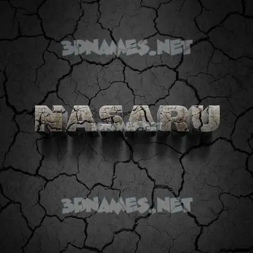 nasaru in Cracked Stone style - 3D name wallpaper