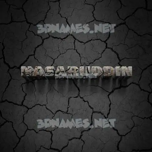 nasaruddin in Cracked Stone style - 3D name wallpaper nasaruddin in Cracked Stone style - 3D name wallpaper