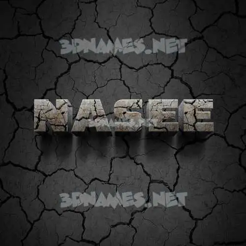 nasee in Cracked Stone style - 3D name wallpaper