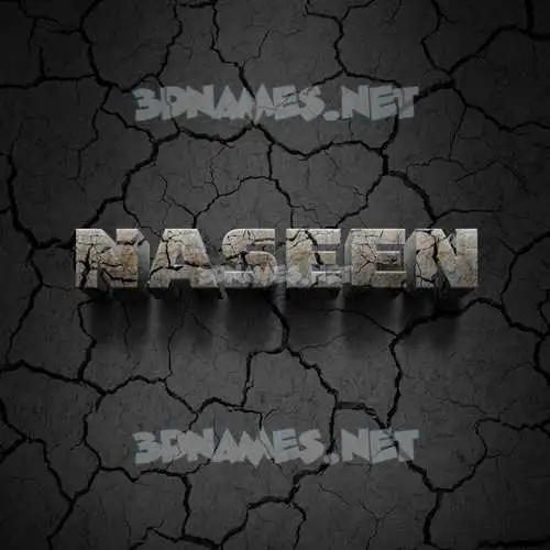 naseen in Cracked Stone style - 3D name wallpaper