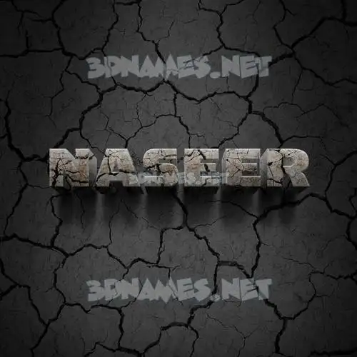 naseer in Cracked Stone style - 3D name wallpaper