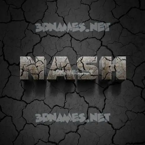 nash in Cracked Stone style - 3D name wallpaper nash in Cracked Stone style - 3D name wallpaper