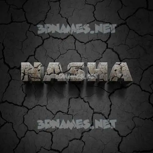 nasha in Cracked Stone style - 3D name wallpaper nasha in Cracked Stone style - 3D name wallpaper
