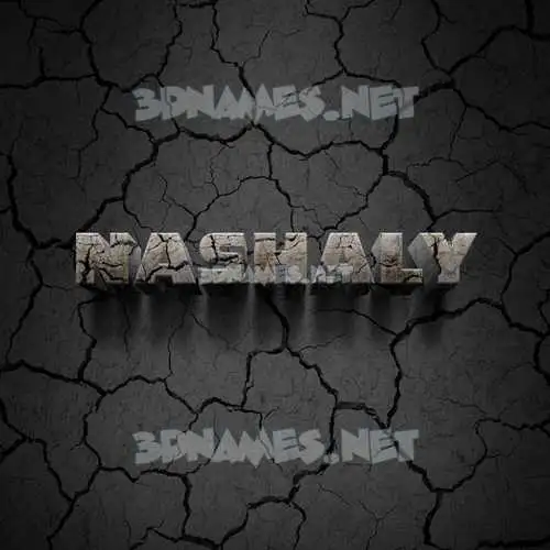 nashaly in Cracked Stone style - 3D name wallpaper nashaly in Cracked Stone style - 3D name wallpaper