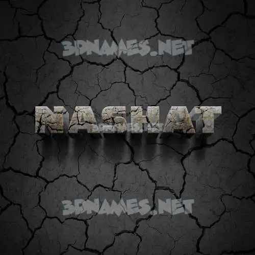 nashat in Cracked Stone style - 3D name wallpaper nashat in Cracked Stone style - 3D name wallpaper