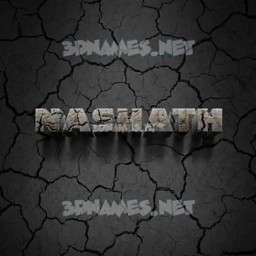 nashath in Cracked Stone style - 3D name wallpaper