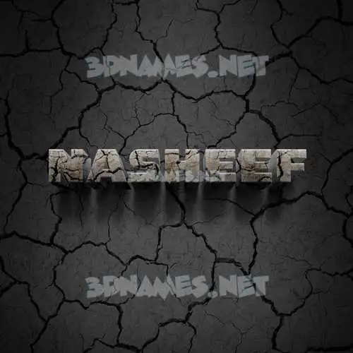 nasheef in Cracked Stone style - 3D name wallpaper nasheef in Cracked Stone style - 3D name wallpaper