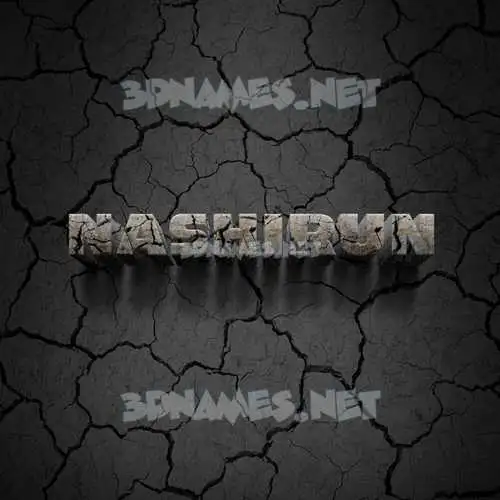 nashirun in Cracked Stone style - 3D name wallpaper nashirun in Cracked Stone style - 3D name wallpaper
