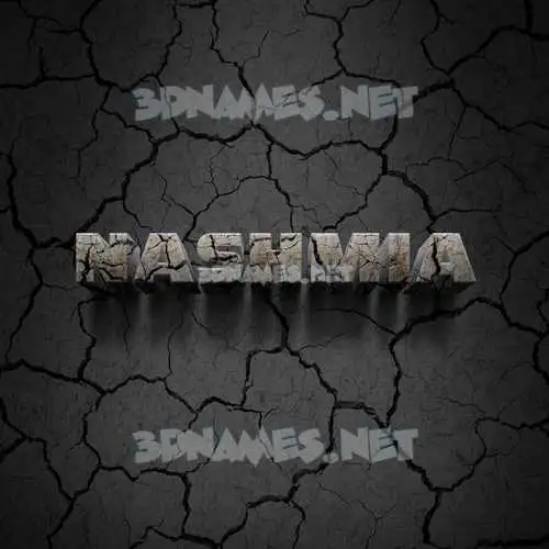 nashmia in Cracked Stone style - 3D name wallpaper nashmia in Cracked Stone style - 3D name wallpaper