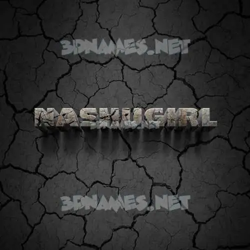 nashugirl in Cracked Stone style - 3D name wallpaper nashugirl in Cracked Stone style - 3D name wallpaper