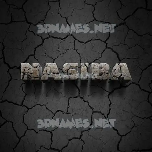 nasiba in Cracked Stone style - 3D name wallpaper