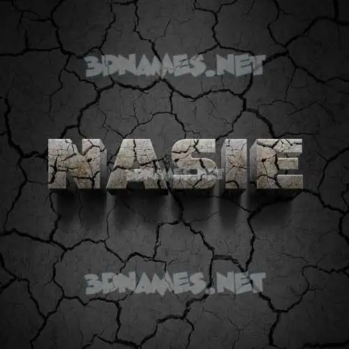 nasie in Cracked Stone style - 3D name wallpaper nasie in Cracked Stone style - 3D name wallpaper