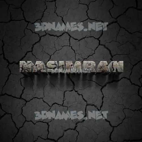 nasimran in Cracked Stone style - 3D name wallpaper