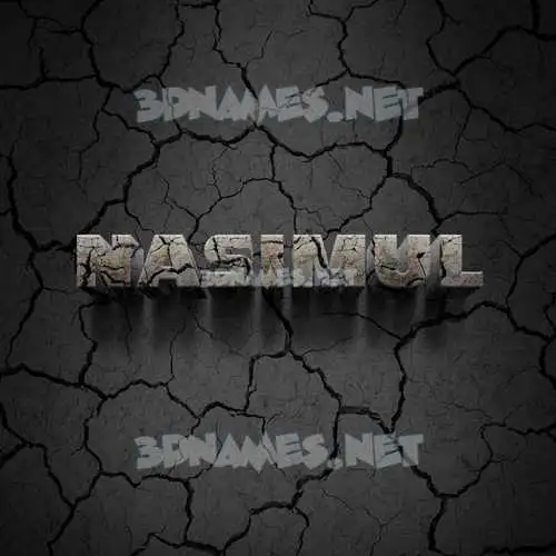 nasimul in Cracked Stone style - 3D name wallpaper nasimul in Cracked Stone style - 3D name wallpaper