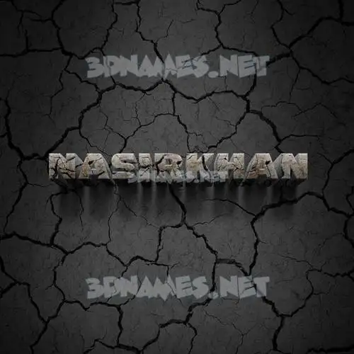 nasirkhan in Cracked Stone style - 3D name wallpaper nasirkhan in Cracked Stone style - 3D name wallpaper
