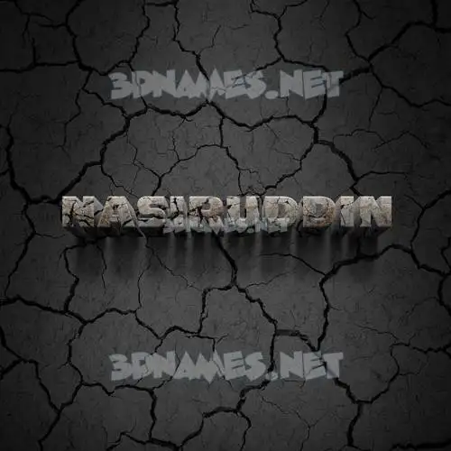 nasiruddin in Cracked Stone style - 3D name wallpaper nasiruddin in Cracked Stone style - 3D name wallpaper