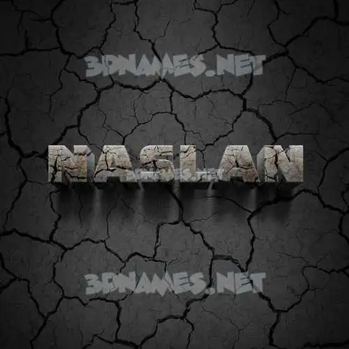 naslan in Cracked Stone style - 3D name wallpaper naslan in Cracked Stone style - 3D name wallpaper