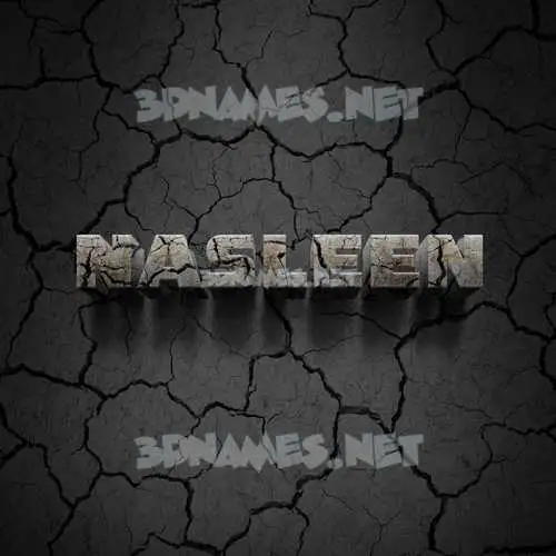 nasleen in Cracked Stone style - 3D name wallpaper nasleen in Cracked Stone style - 3D name wallpaper
