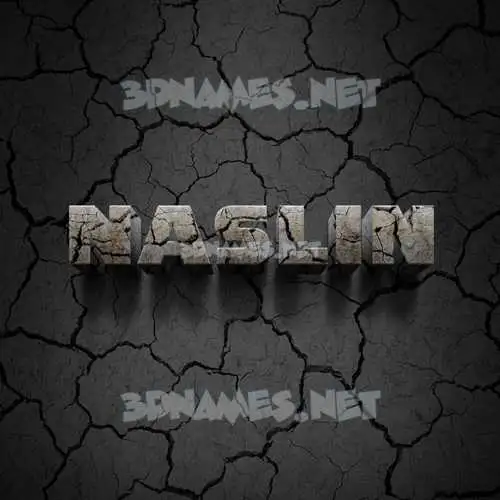 naslin in Cracked Stone style - 3D name wallpaper naslin in Cracked Stone style - 3D name wallpaper
