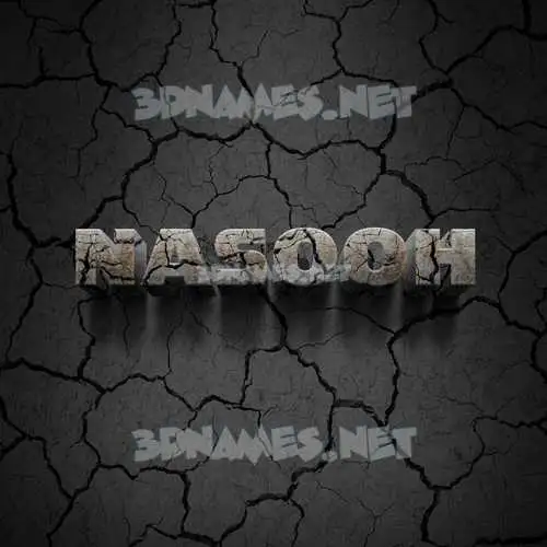 nasooh in Cracked Stone style - 3D name wallpaper nasooh in Cracked Stone style - 3D name wallpaper