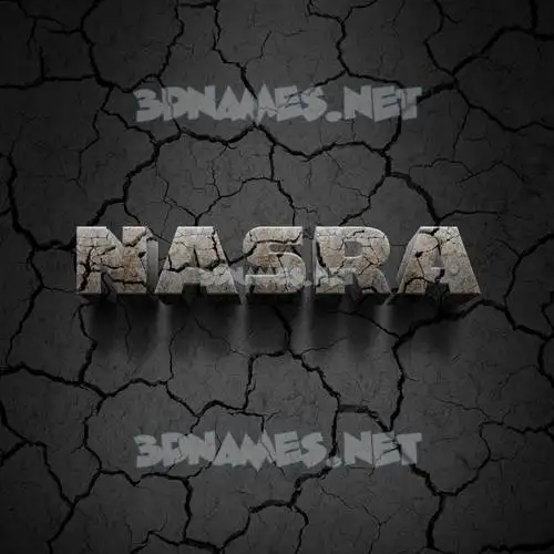 nasra in Cracked Stone style - 3D name wallpaper nasra in Cracked Stone style - 3D name wallpaper