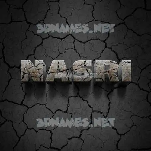 nasri in Cracked Stone style - 3D name wallpaper nasri in Cracked Stone style - 3D name wallpaper